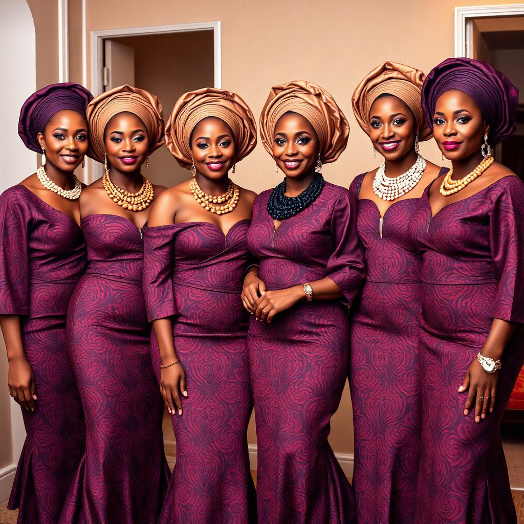 Delta Attire Aso-Ebi bridal train styling