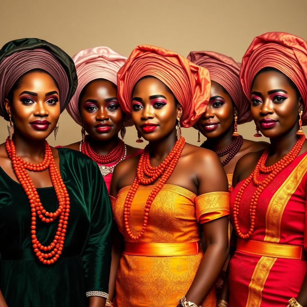 Edo Attire Aso-Ebi bridal train styling